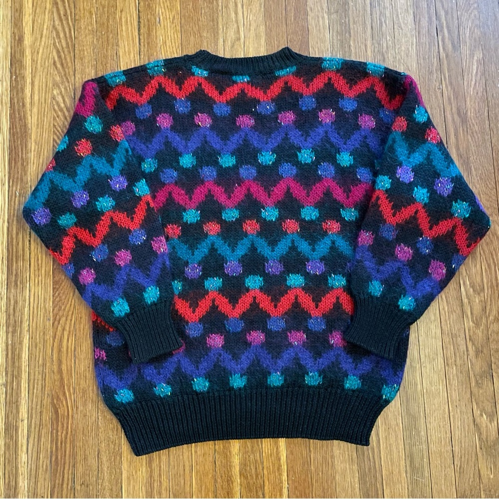 Moda International Multicolor Patterned Wool Blen… - image 3